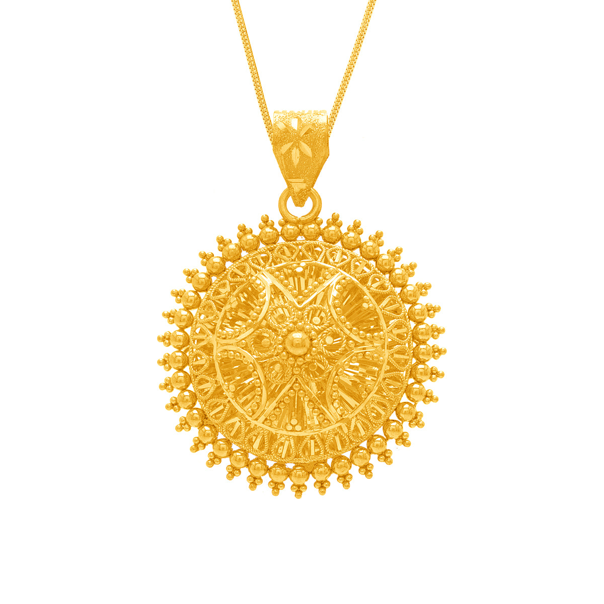 Captivating Elegance Gold Pendant Set