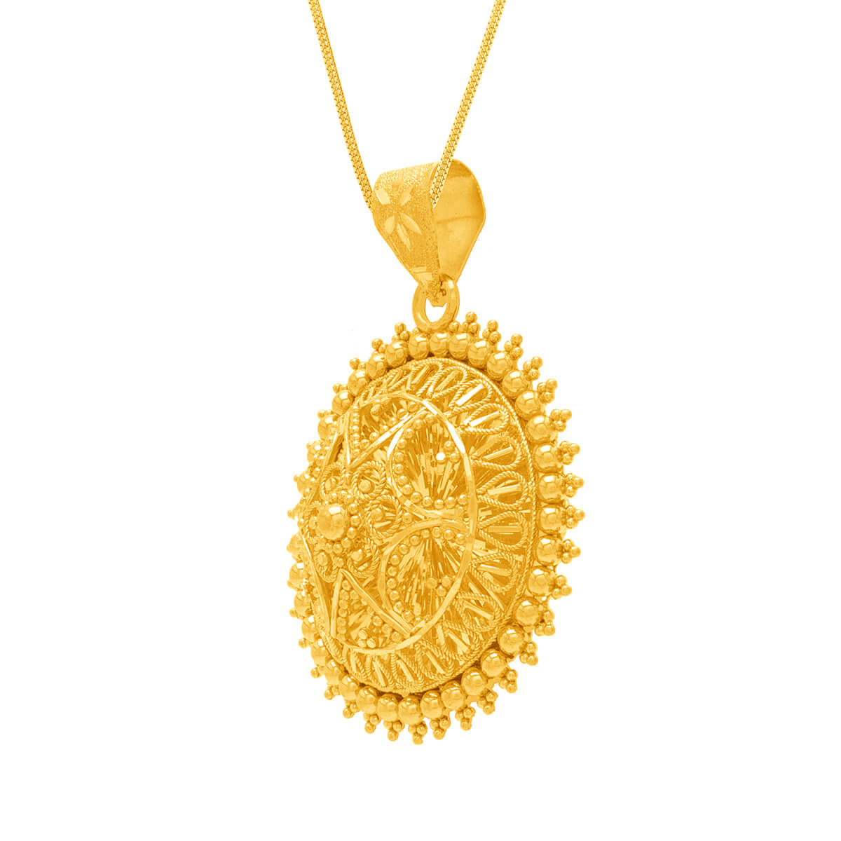Captivating Elegance Gold Pendant Set