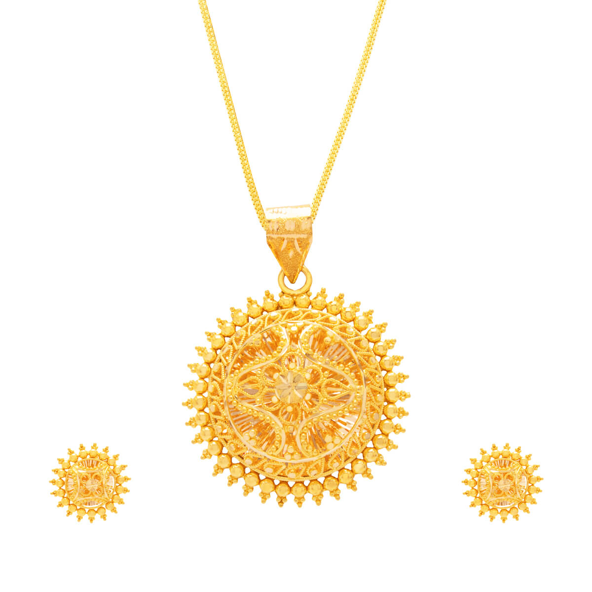 Captivating Glow Gold Pendant Set