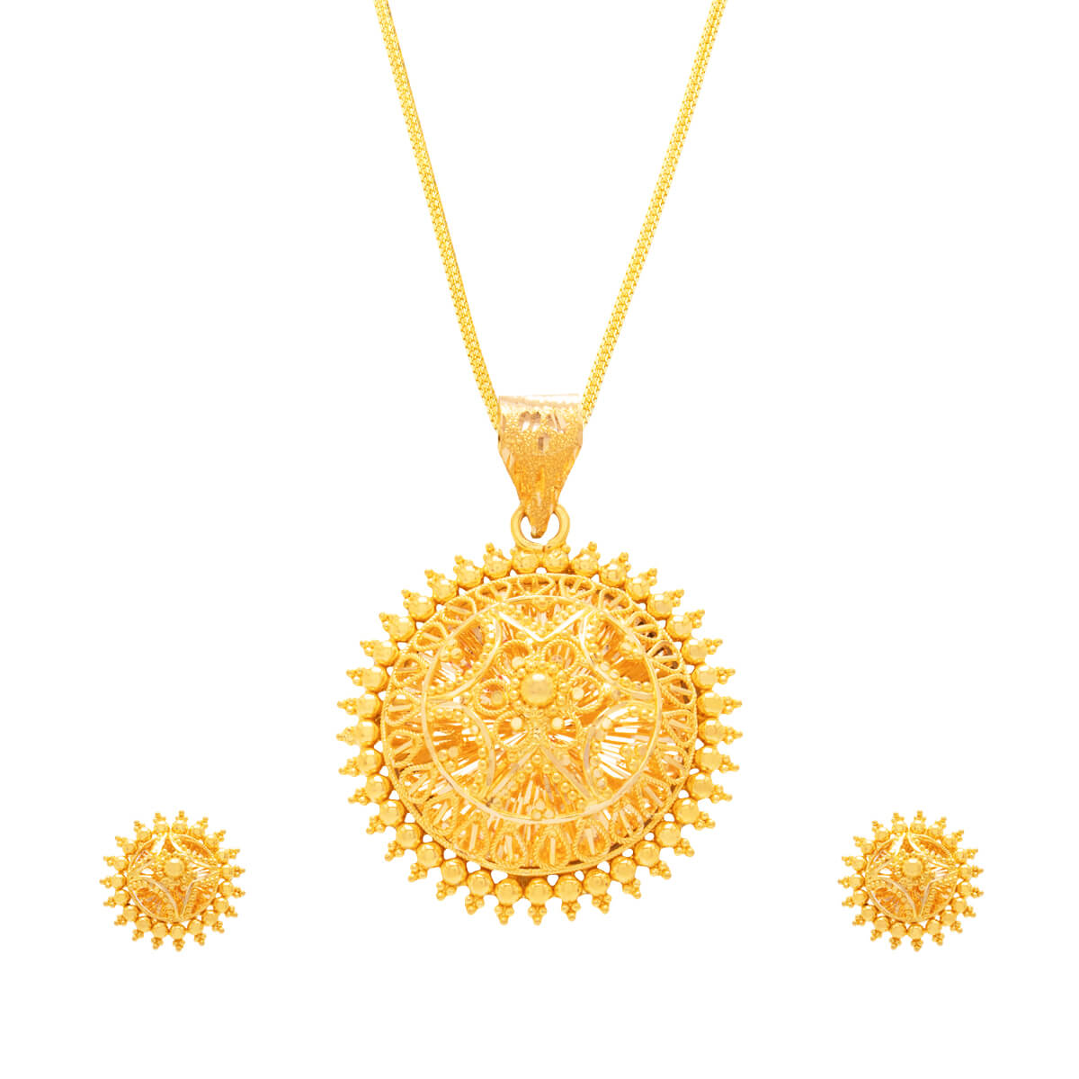 Golden Classical Grace Gold Pendant Set