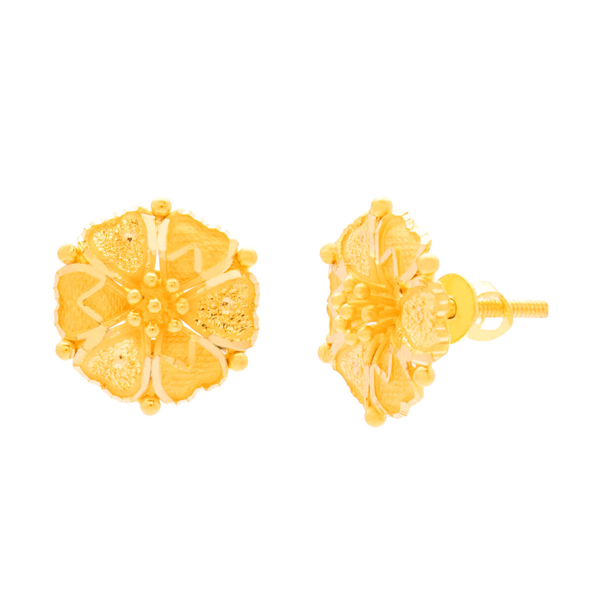Delicate Daisy Charm Gold Pendant Set