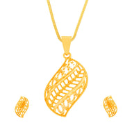Contemporary Charm Gold Pendant Set