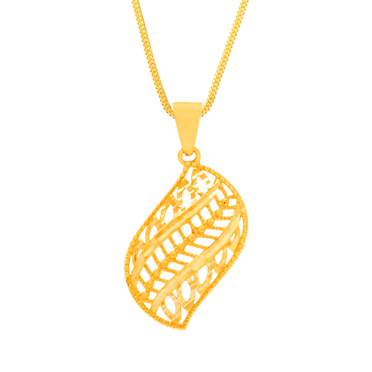 Contemporary Charm Gold Pendant Set