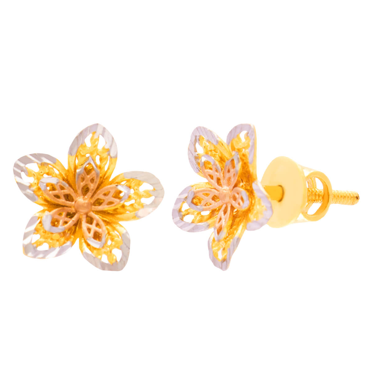 Soft Blossom Charm Gold Pendant Set