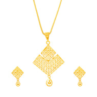 Gold Pendant Set with Graceful Charm