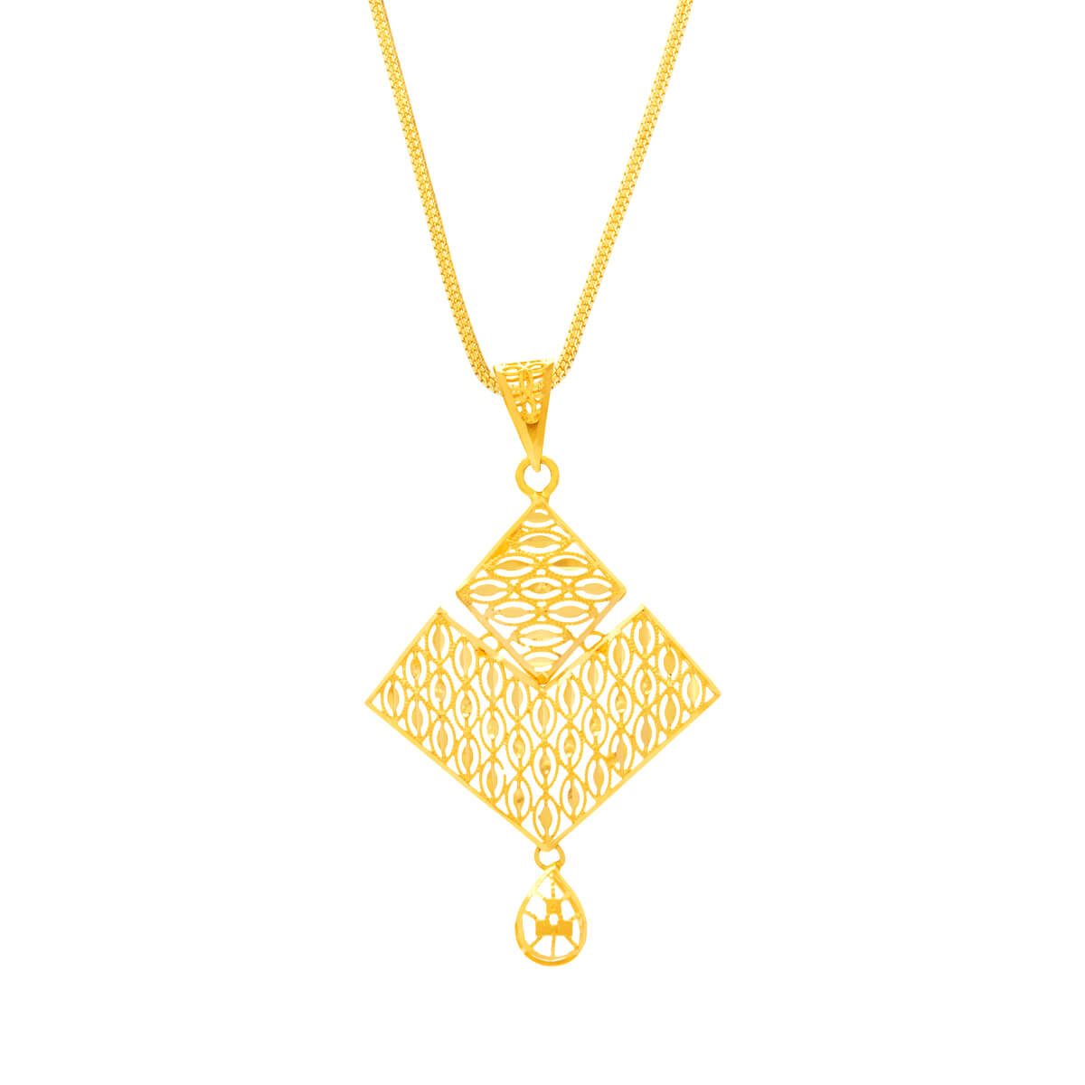 Gold Pendant Set with Graceful Charm