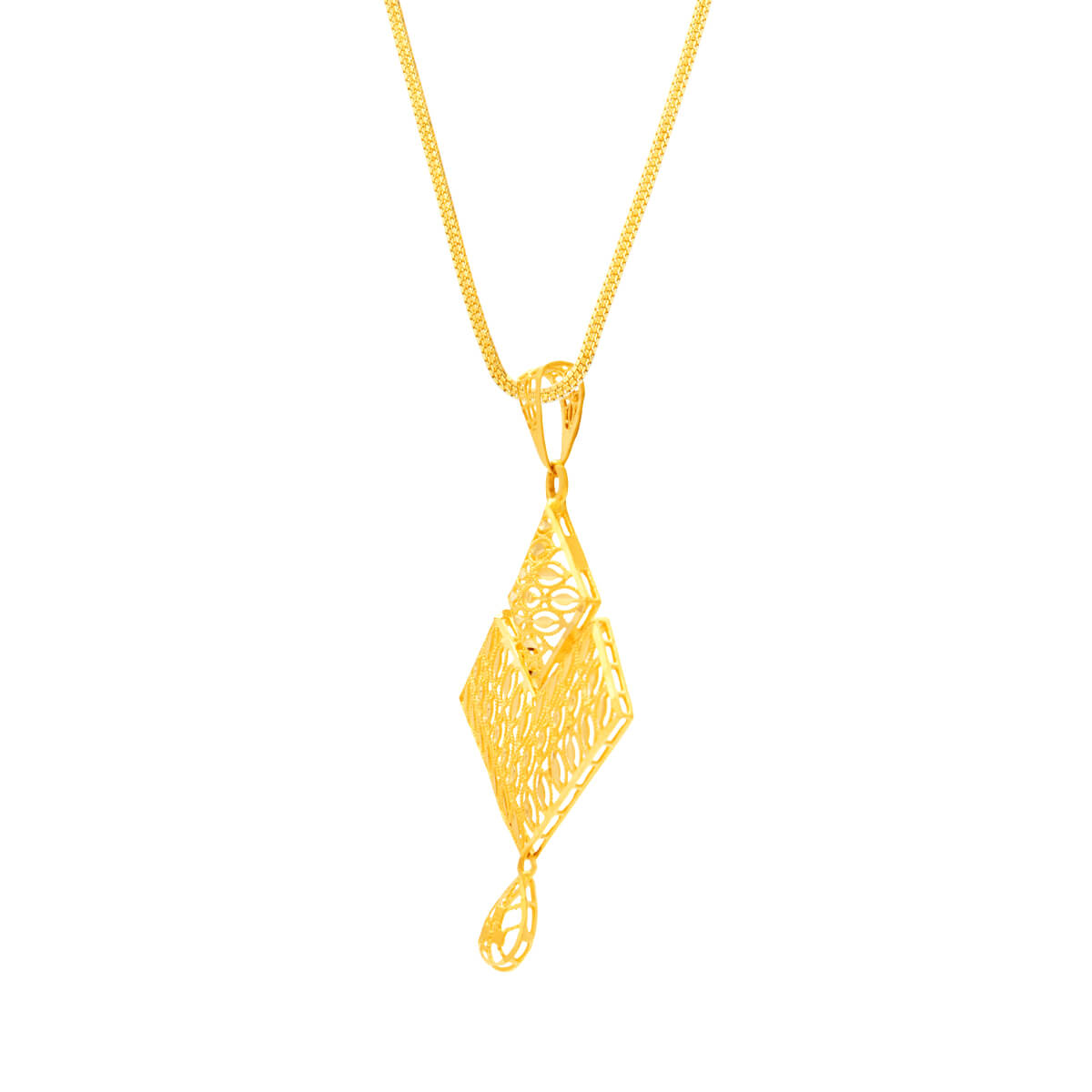 Gold Pendant Set with Graceful Charm