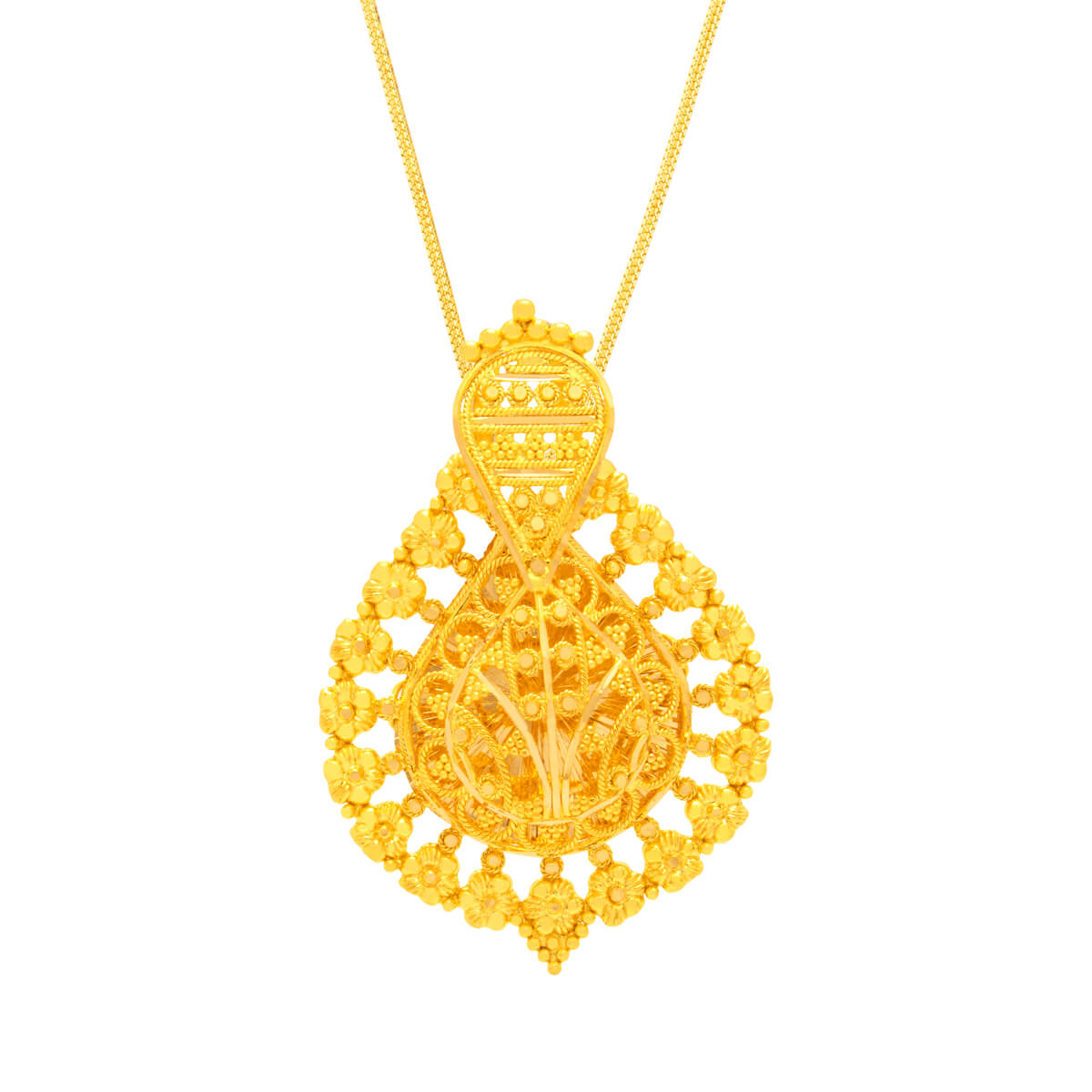 Majestic Gleam Gold Pendant Set