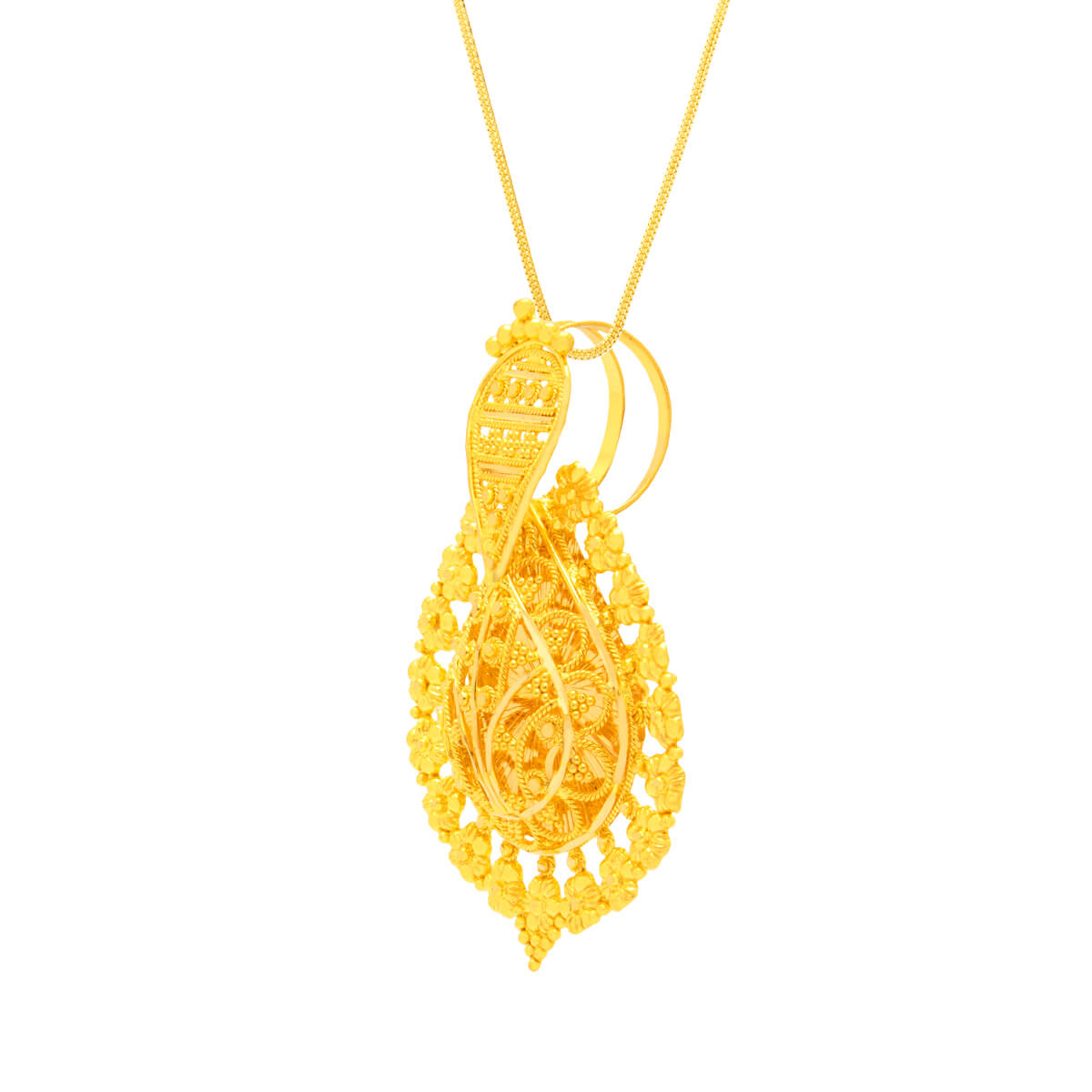 Majestic Gleam Gold Pendant Set