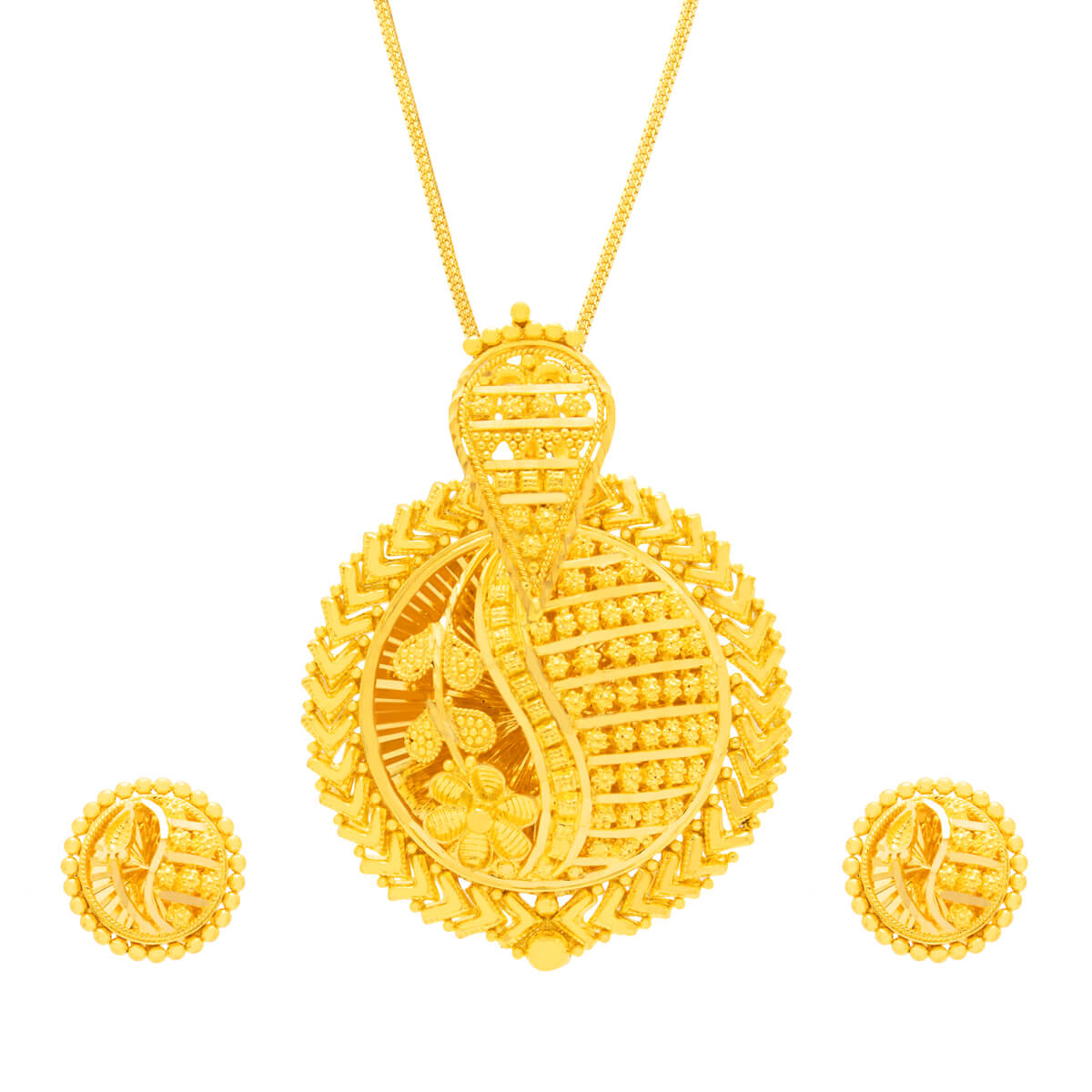 Mesmerizing Charm Gold Pendant Set