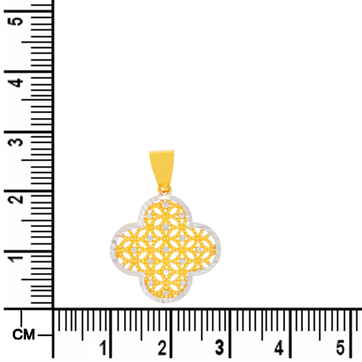 Soft Clover Charm Gold Pendant Set