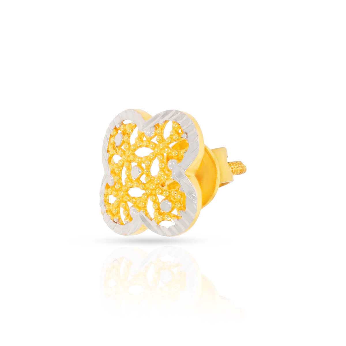 Soft Clover Charm Gold Pendant Set