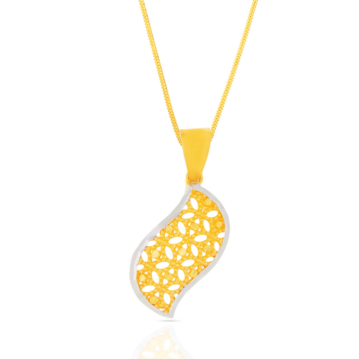 Modern Swirl Gold Pendant Set