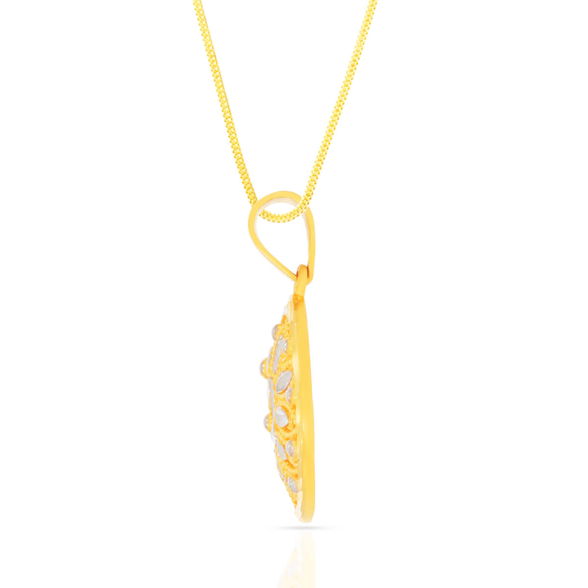 Captivating Swirl Gold Pendant Set