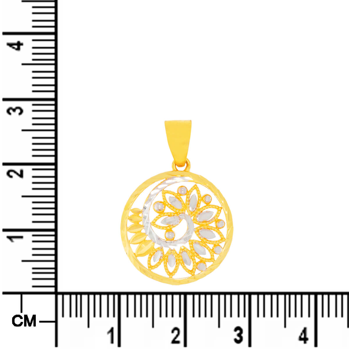 Captivating Swirl Gold Pendant Set
