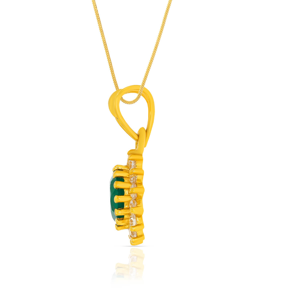 Verdant Elegance Gold Pendant Set