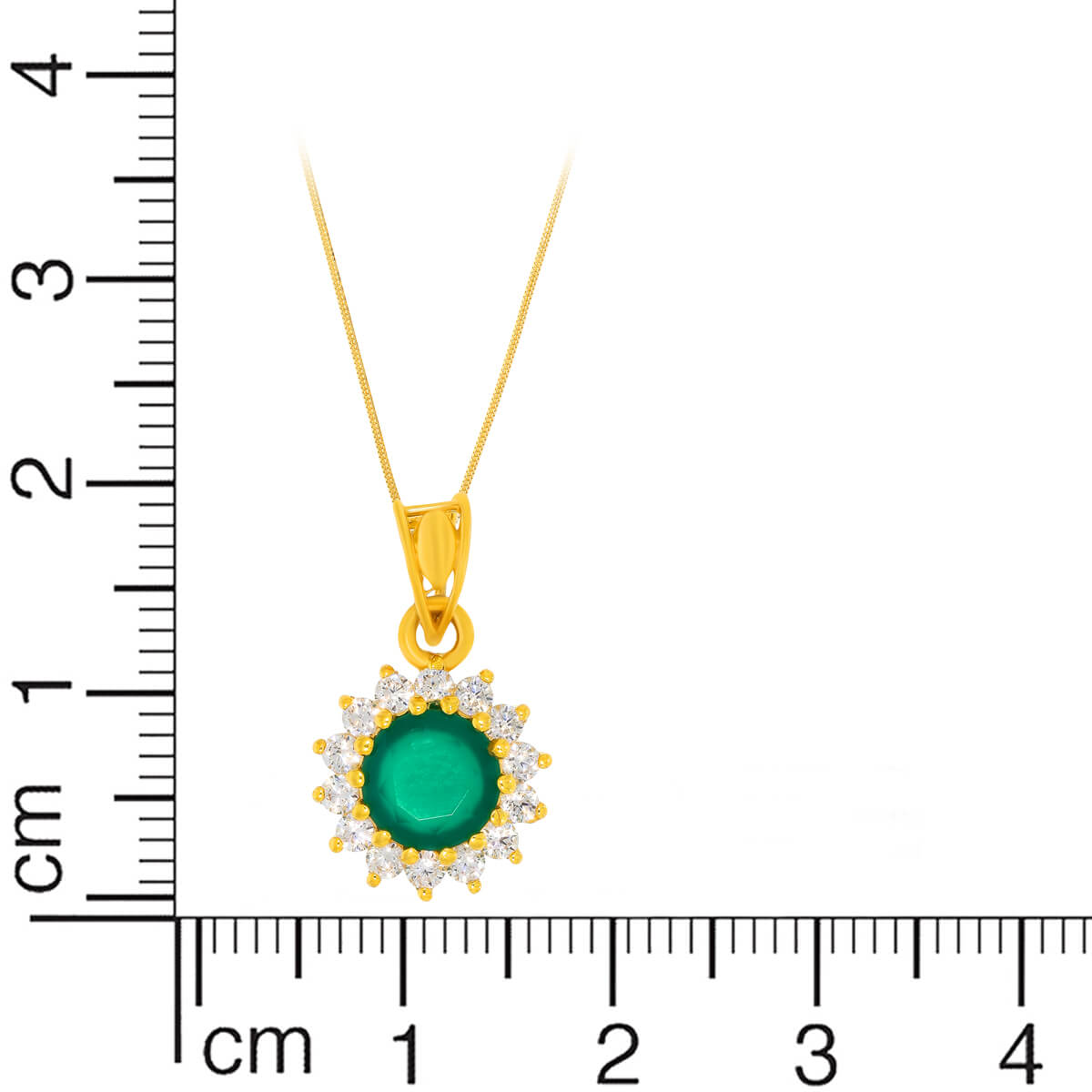 Verdant Elegance Gold Pendant Set