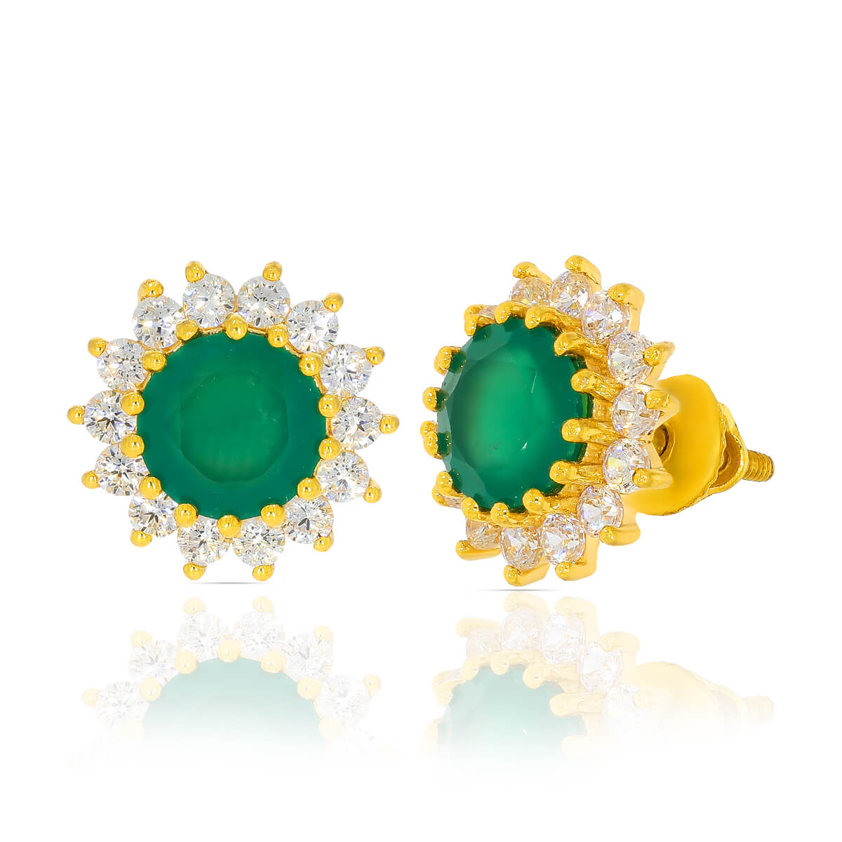 Verdant Elegance Gold Pendant Set