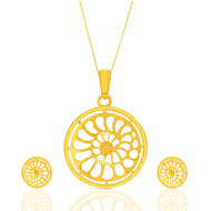 Twirl and Shine Gold Pendant Set