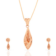 Chic Charming Rose Gold Pendant Set
