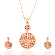 Enigmatic Vibrance Gold Pendant Set