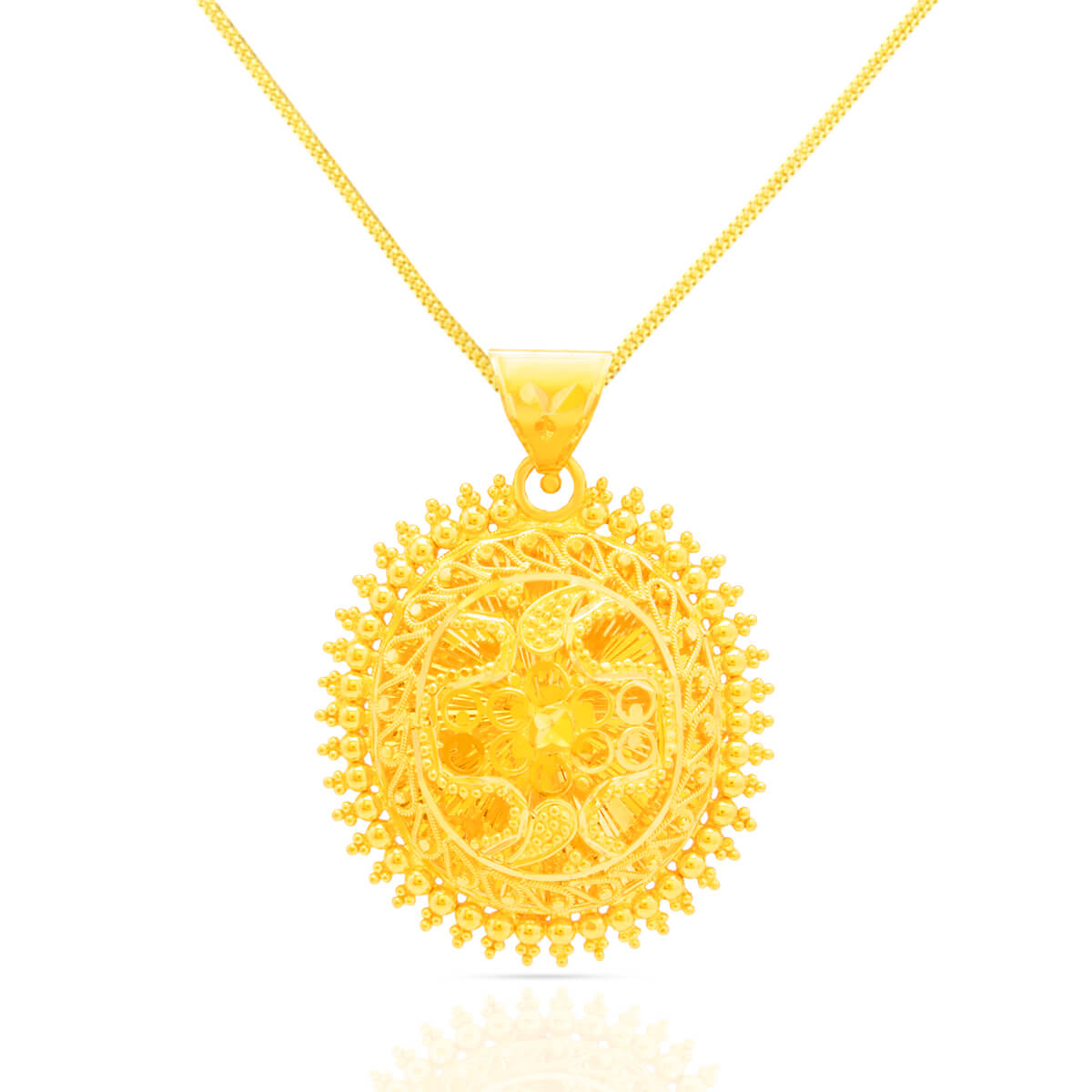 Classic Regal Radiance Gold Pendant Set