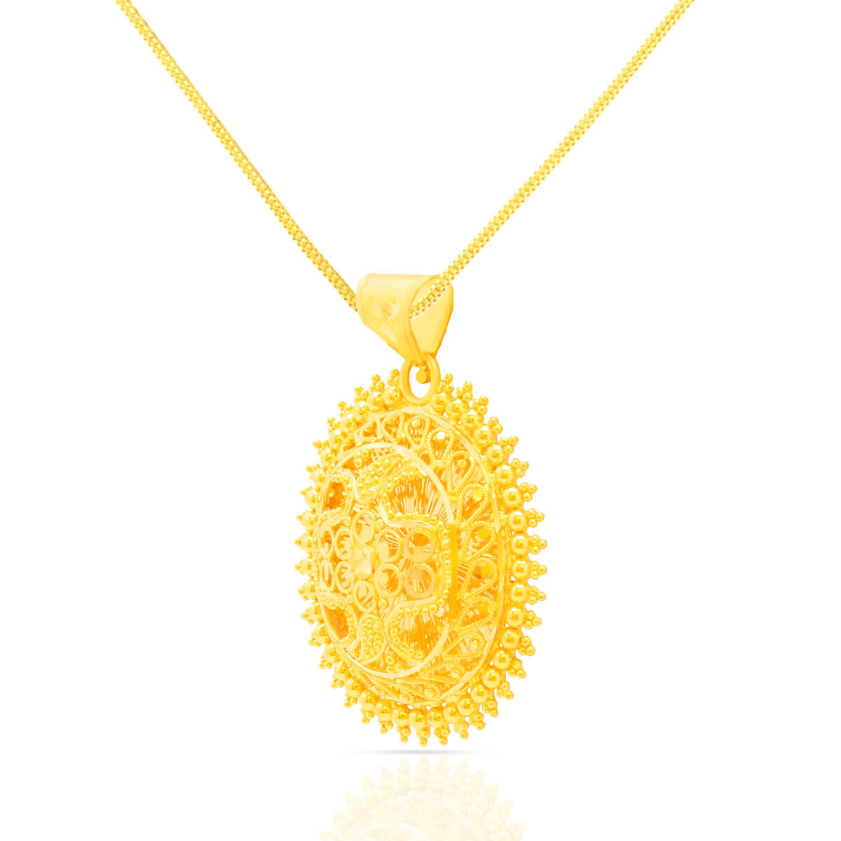 Classic Regal Radiance Gold Pendant Set