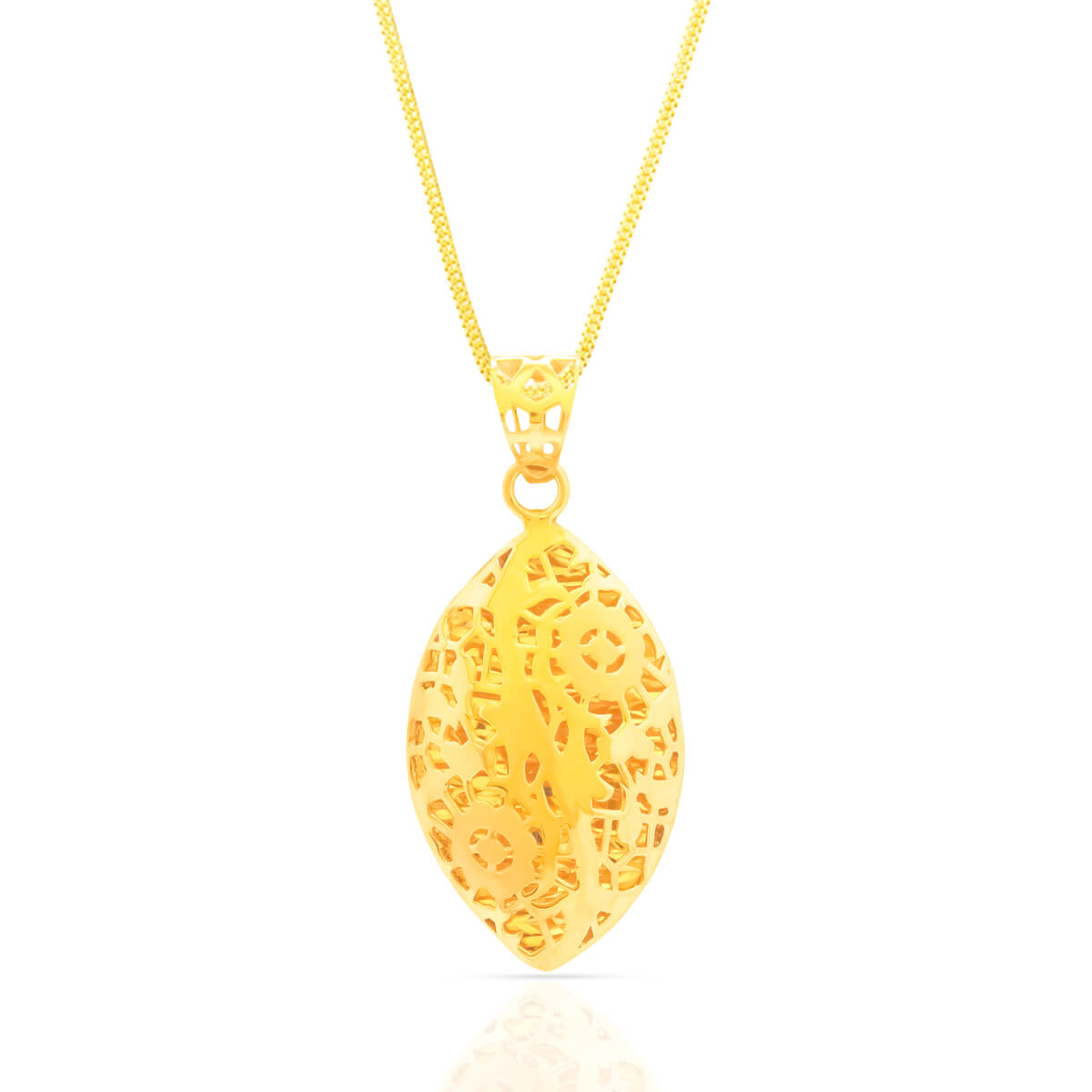 Gracefully Simple Gold Pendant Set