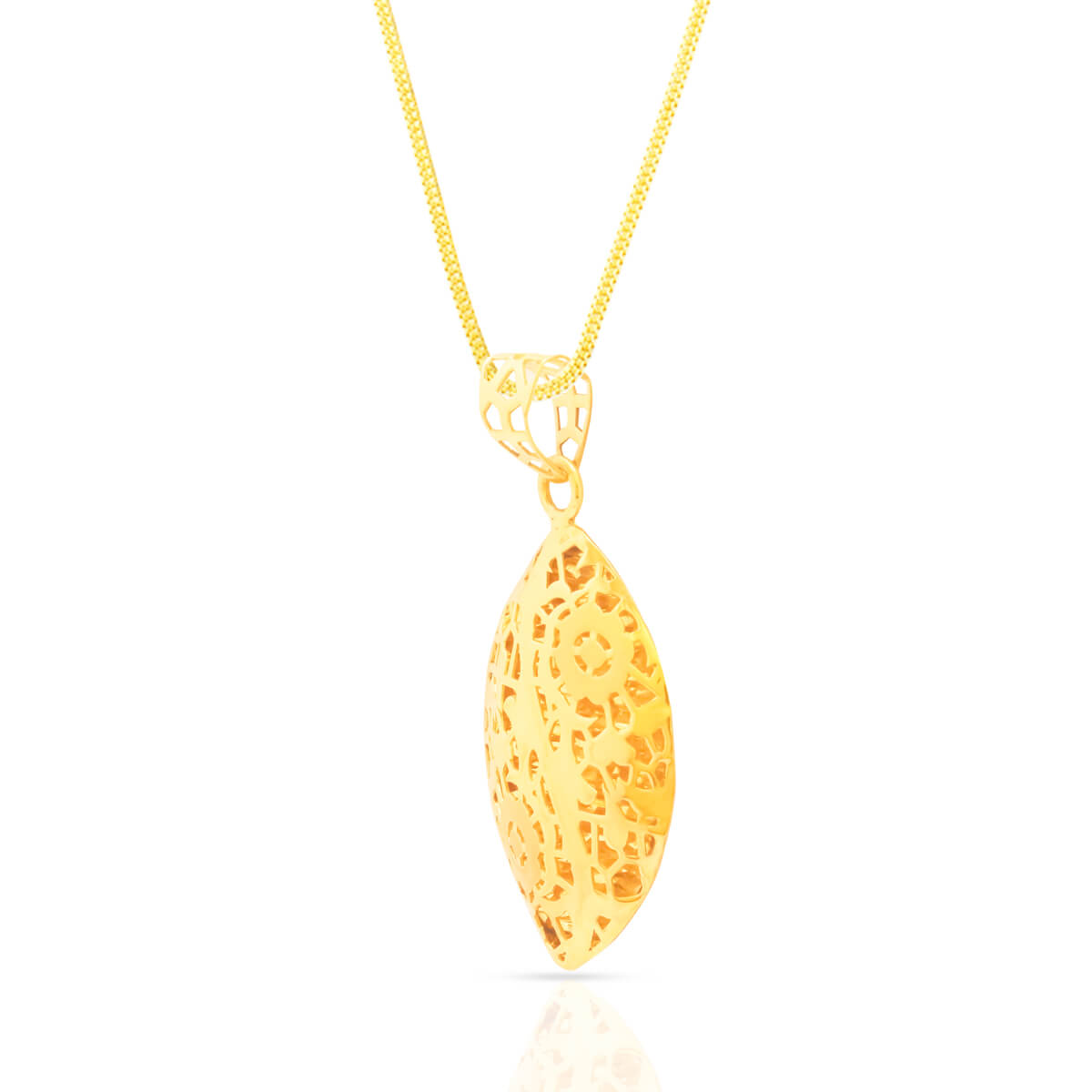 Gracefully Simple Gold Pendant Set