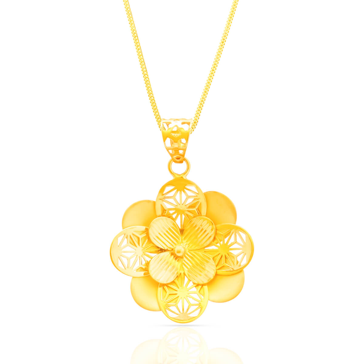 Golden Blossom Grace Pendant Set