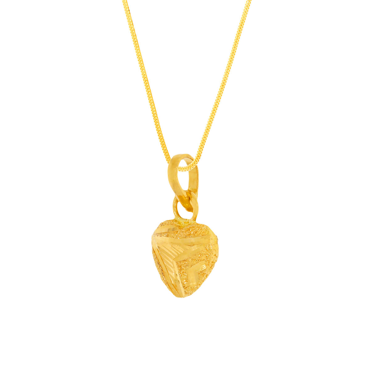 Cheerful Grace Gold Heart Pendant