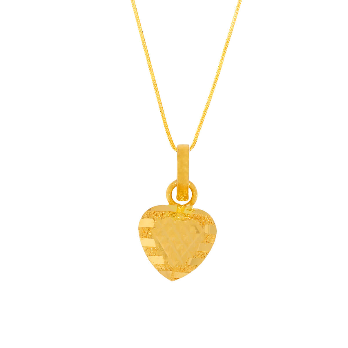 Gentle Radiance Gold Heart Pendant