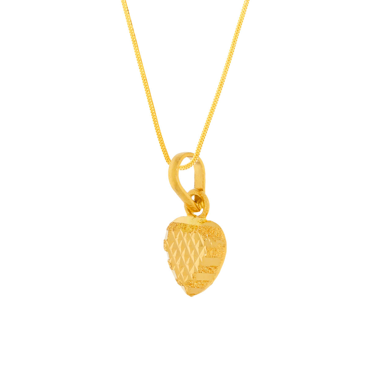 Gentle Radiance Gold Heart Pendant