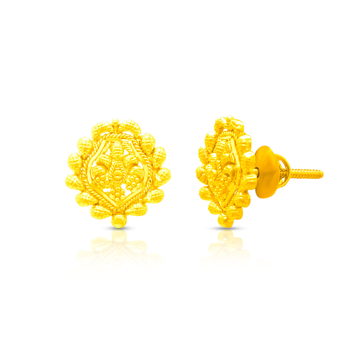 Graceful Blossom 22K Gold Pendant Set