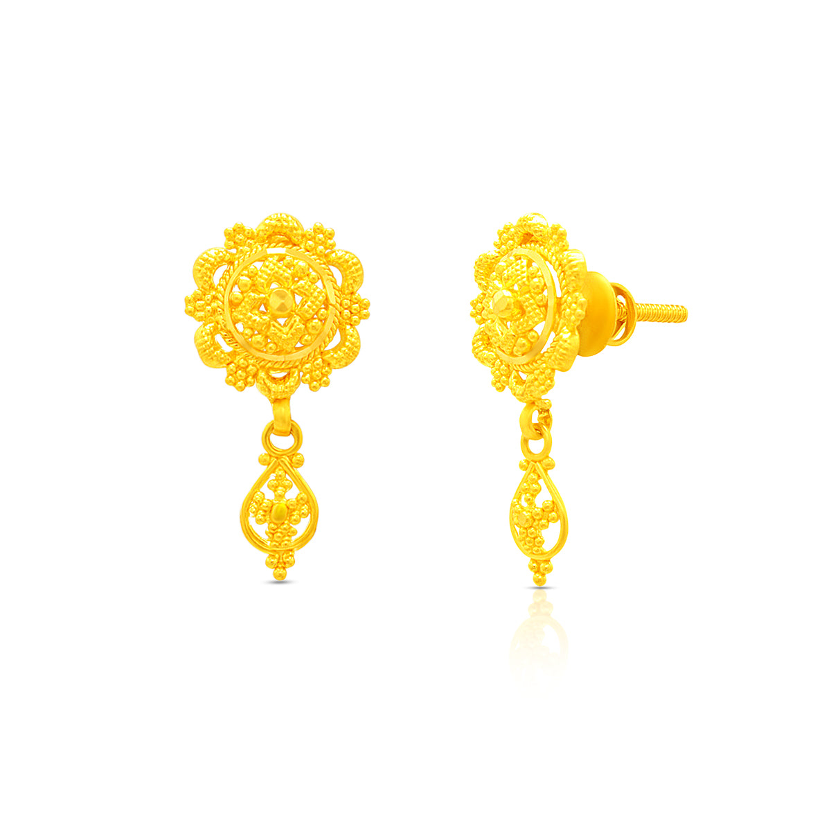 Luminous Bloom 22K Gold Pendant Set