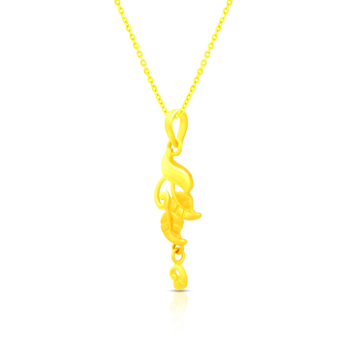 Luxurious Riveting 22K Gold Pendant Set
