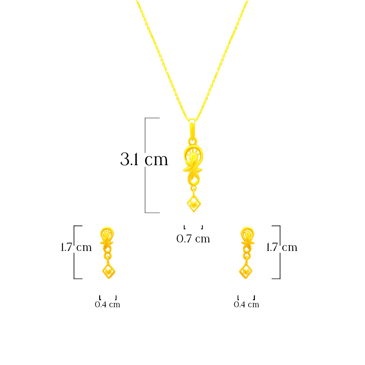 Marvel Glow 22K Gold Pendant Set