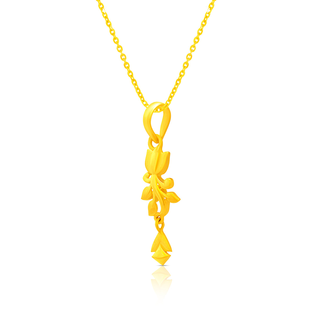 Glowing Blossom 22K Gold Pendant Set