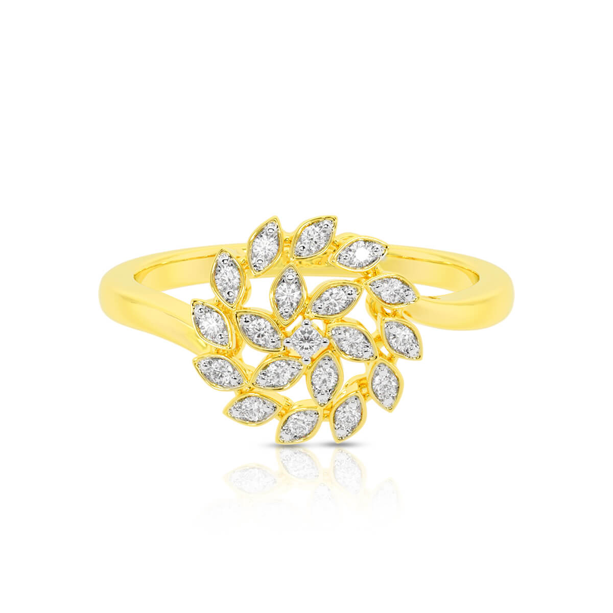 14K Enchanting Blossom Gold Women Ring