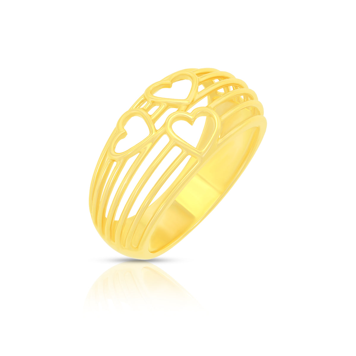Whispering Hearts Gold Ring