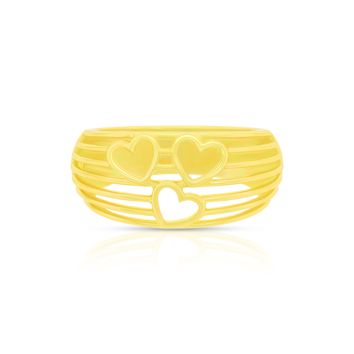 Whispering Hearts Gold Ring