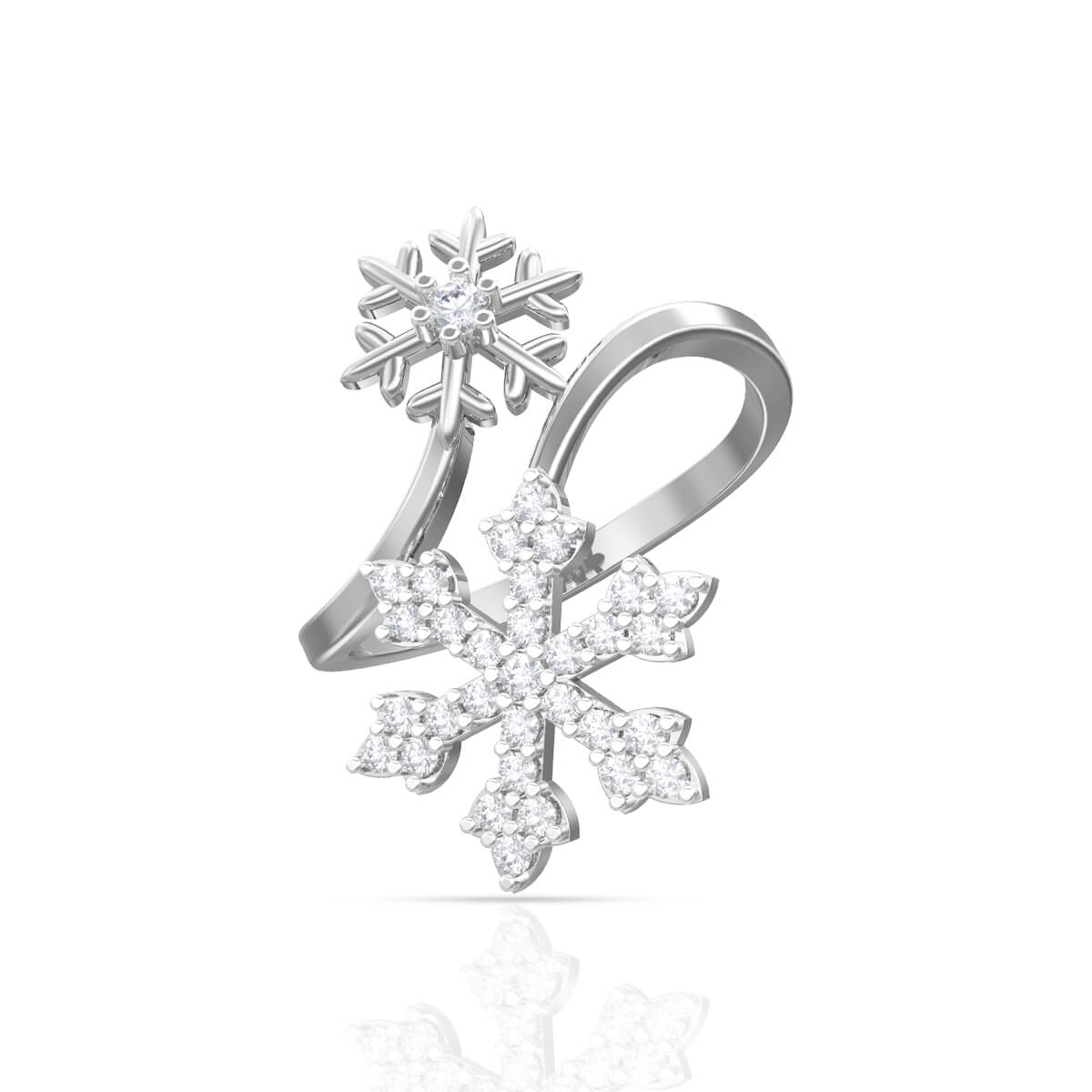 Snowflake Radiance Gold Women Ring