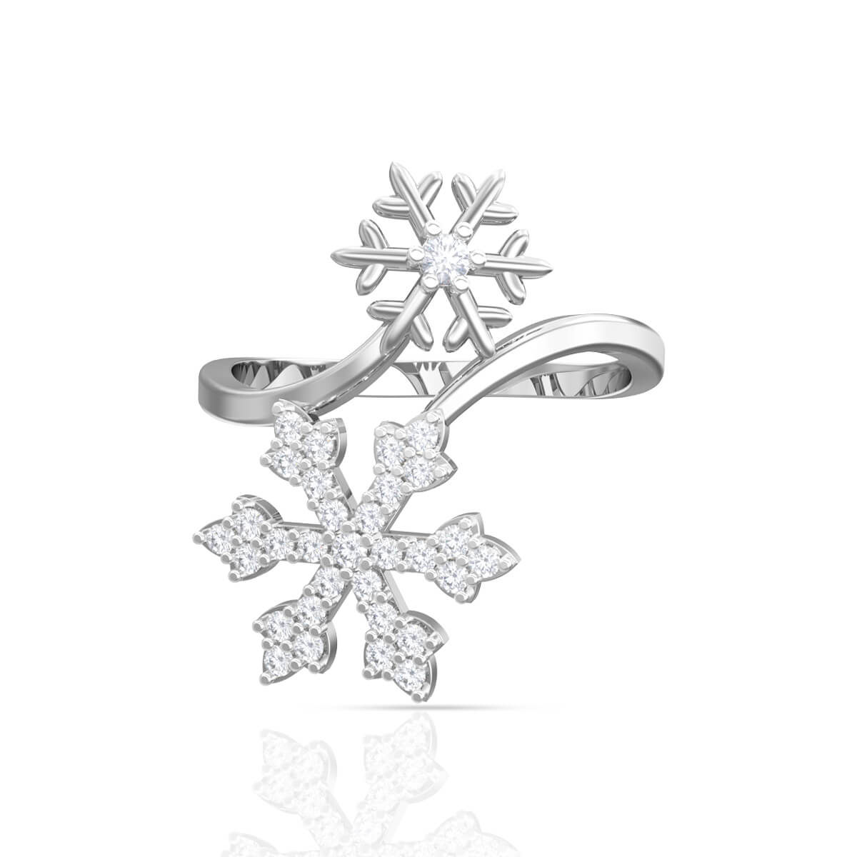 Snowflake Radiance Gold Women Ring