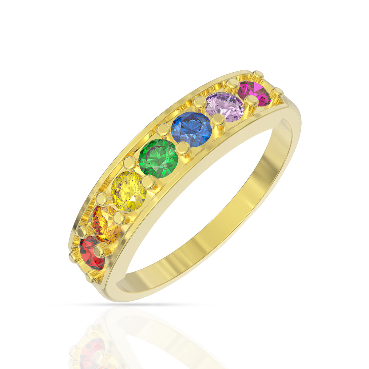 Chromatic Glaze 18K Gold Ring
