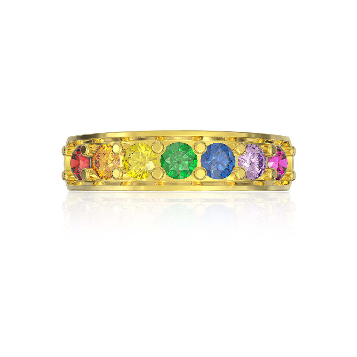 Chromatic Glaze 18K Gold Ring