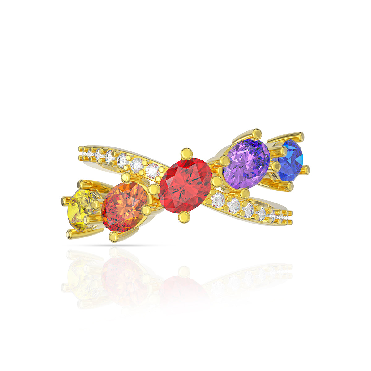 Regal Spark 18K Gold Ring