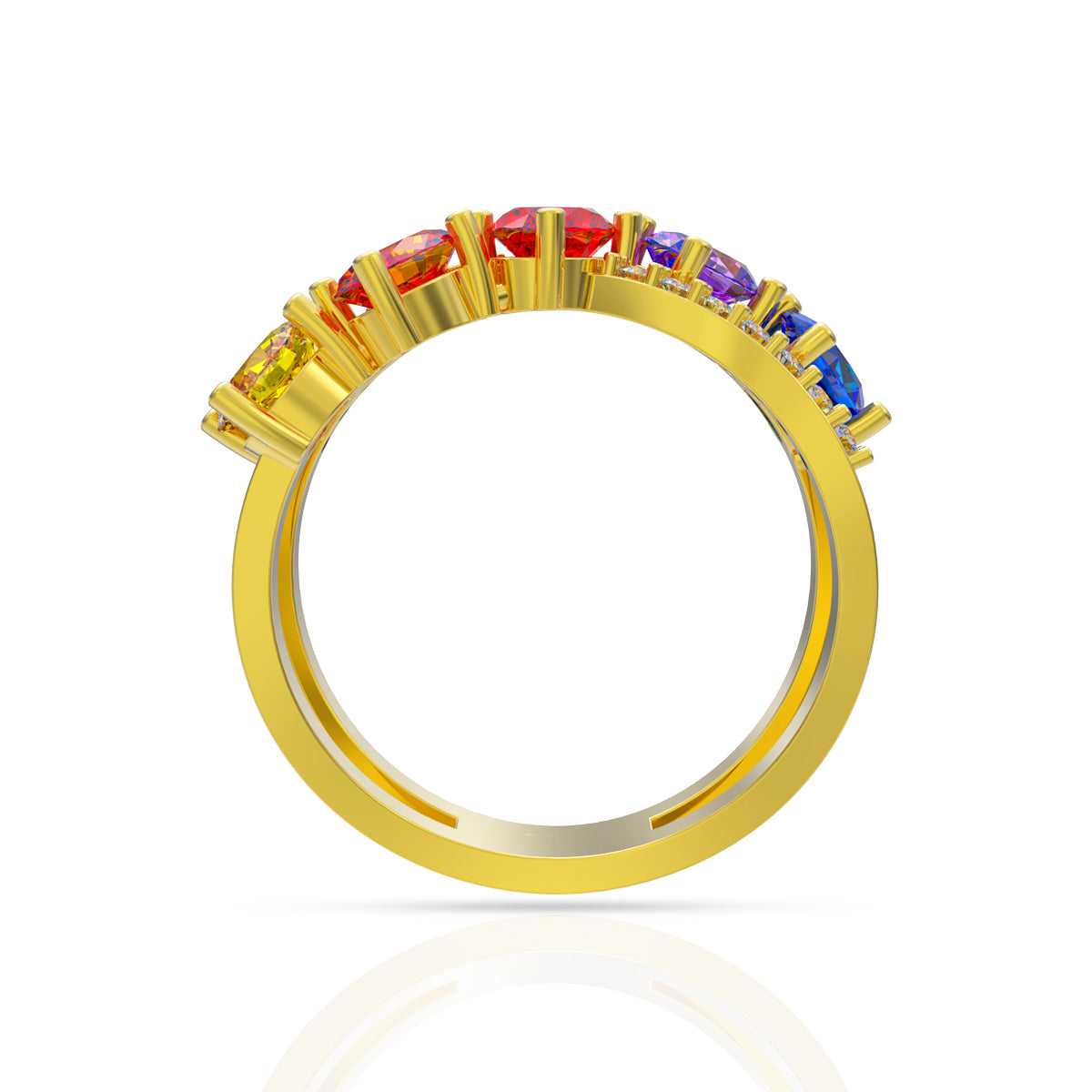 Regal Spark 18K Gold Ring