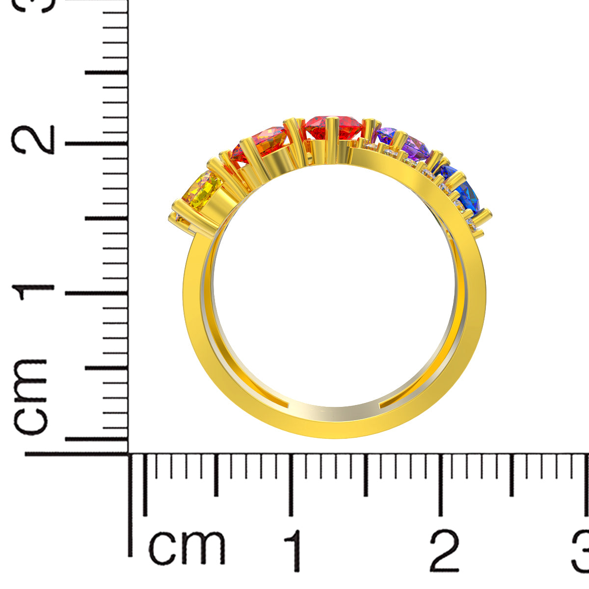 Regal Spark 18K Gold Ring