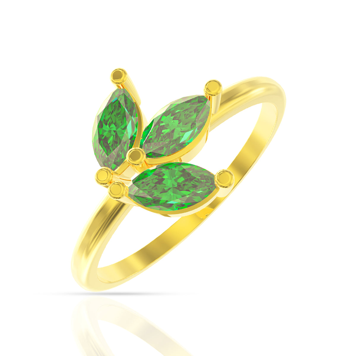 Alluring Jade Dazzle 18K Gold Ring