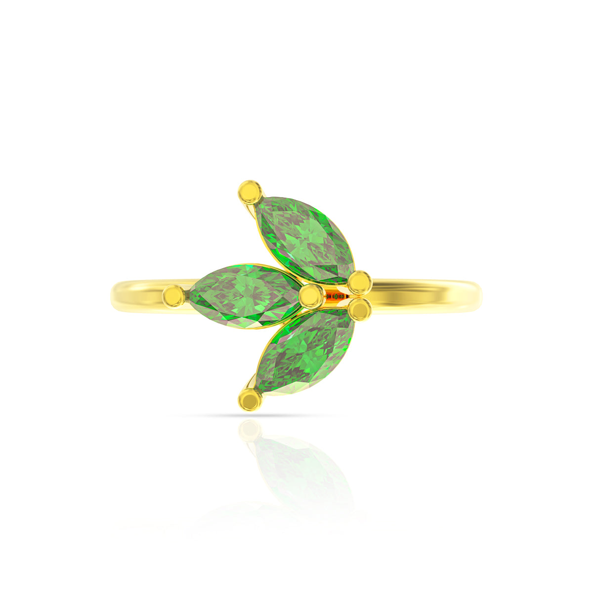 Alluring Jade Dazzle 18K Gold Ring